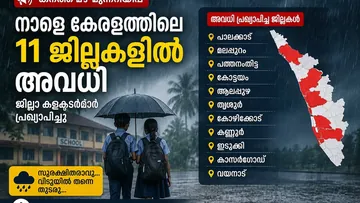 കനത്ത മഴ;  ഓഗസ്റ്റ് 3 ന്റെ ഏറ്റവും പുതിയ അവധി പട്ടിക എത്തി! ആദ്യം നിങ്ങളുടെ ജില്ല നോക്കൂ...