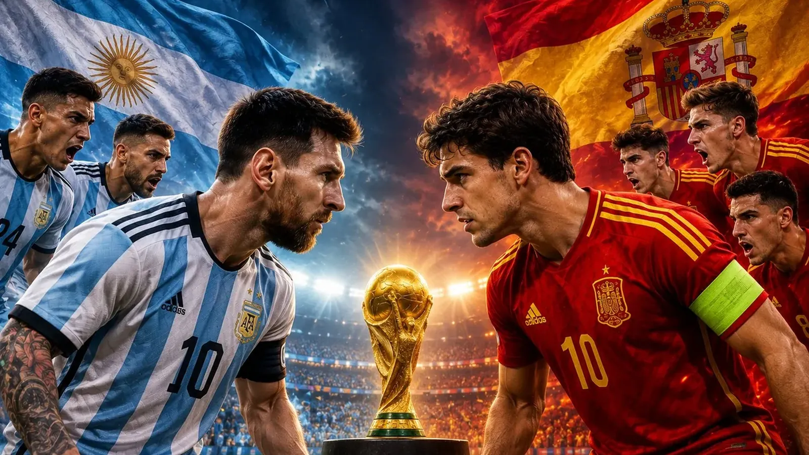 അർജന്റീന vs സ്പെയിൻ ഫൈനൽ സമയം! Argentina vs Spain World Cup Final 2026 Time & Live Updates